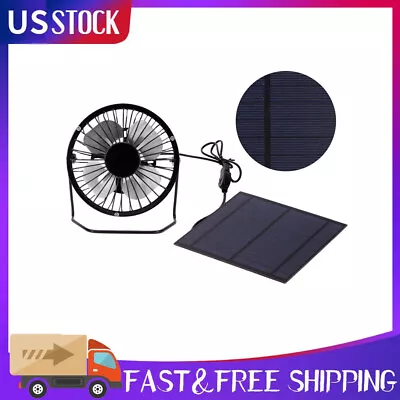 Solar Panel 5W Mini Solar Panel With Portable Cooling Fan Photovoltaic Solar • $15.49