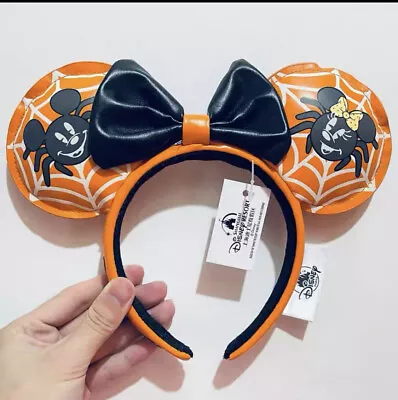 US 2023 Headband Loungefly Halloween Ears Disney Parks Mickey & Minnie Spider • $18.69