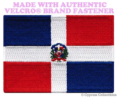 DOMINICAN REPUBLIC FLAG PATCH CARIBBEAN EMBROIDERED W/ VELCRO® Brand Fastener • $5.95