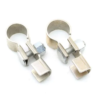 Pair Battery Pure Copper Terminal Clamp Clip Connector Negative Positive 16-18mm • $9.59