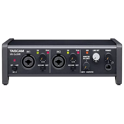 Tascam US-2x2HR 2-In/2-Out USB-C Audio Interface With 2x XLR Combo Inputs • $149