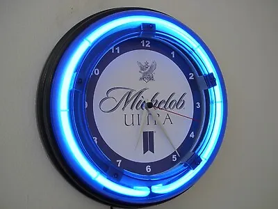 Michelob Ultra Beer Bar Man Cave Neon Wall Clock Advertising Sign • $109.99