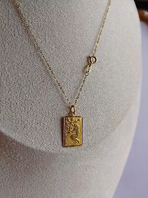 9ct Gold Chain Necklace & 9ct Gold Zodiac Virgo Constellation Pendant Charm 2g  • $200