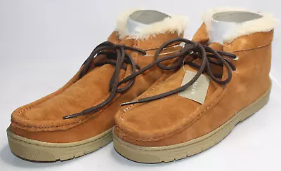 J.Crew Men’s Size 9 M Brown Suede Faux-Shearling Lined Chukka Boots  • $44.99