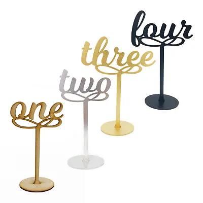 £4 • Buy Wooden MDF Table Numbers - 15CM Weddings Parties Gold Silver Natural Black