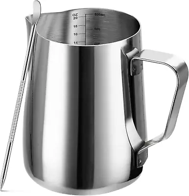 Milk Frothing Pitcher 20Oz Milk Frother Cup 304 Stainless Steel Milk Steamer Cu • $15
