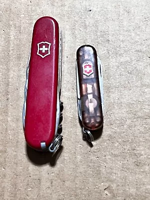 Lot Of 2 Victorinox Swiss Army Knives - Huntsman - Signature Lite Red Light • $24.99