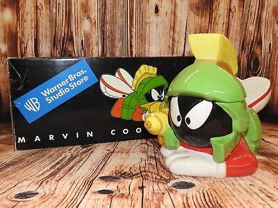 Marvin The Martian Ceramic Cookie Jar 1998 Warner Brothers Store Exclusive W/box • $183.20