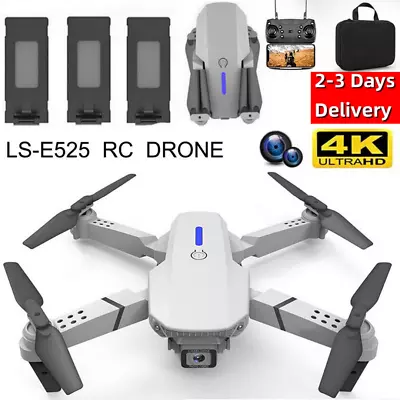 RC Drone With Dual Camera 4K HD WiFi FPV Drone Quadcopter With 3 Batteries HOT • £21.89