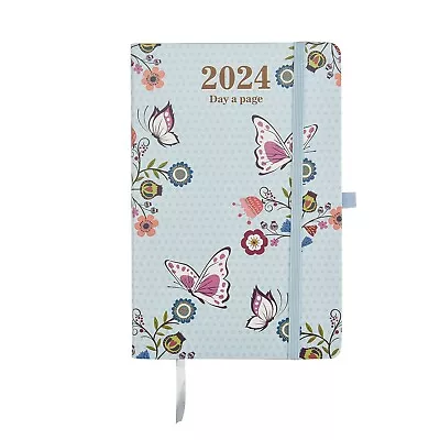 Diary 2024 Day A Page A5 Personal Organizer Soft Padded Cover With Full Page • £11.99