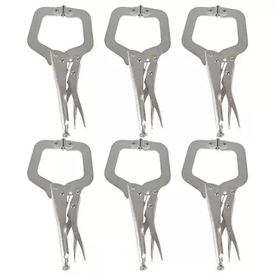 11 Inch Clamp Locking Pliers Adjustable Locking Welding With Swivel Pads 6 Pcs • $29.37
