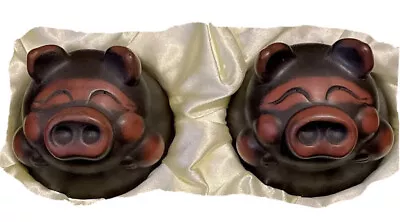 Vintage Good Craft Happy Hog Upside-Down Massage Tea Cups • $25
