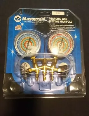 Mastercool 56161 R404A R407C R507A R134a Brass 2-Way Manifold Gauge Made USA • $85