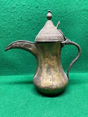 Antique Coffee Maker. Pot Brass Dallah Middle Eastern Arab Islamic Oman Persian. • $29.99