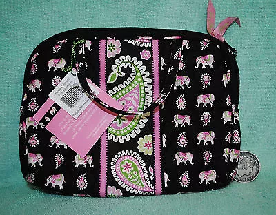 Vera Bradley PINK ELEPHANTS Purse Cosmetic W/handles NWT Rare Retired • $47.99