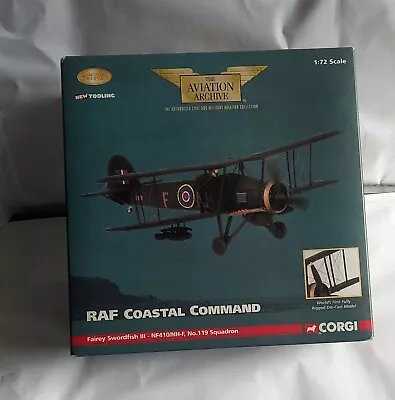 CORGI Aviation Archive AA36304 Fairey Swordfish III  NF410 NH-F No.119 Sqd RAF • £49.99