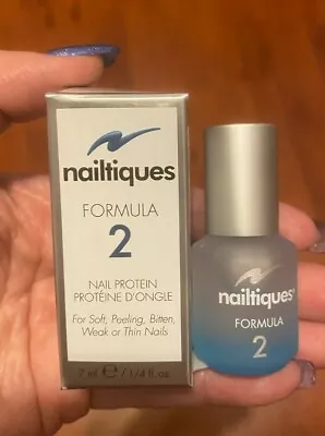 Nailtiques Formula 2  Nail Protein For Soft Peeling  Weak  Thin - 7 Ml 1/4 Oz. • $20.99