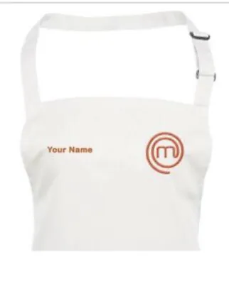 Personalised Childrens Masterchef  Style  Apron And Chefs Hat Embroidered • £14.99