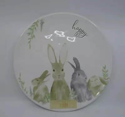 Mud Pie Watercolor Bunny - Happy - Platter - 13   0503b • $29.98