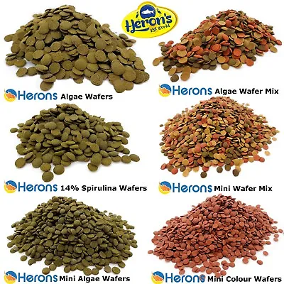 HERONS Premium Algae Wafers Wafer Mix Spirulina Wafers Etc. LOACH PLECO FOOD • £18.80