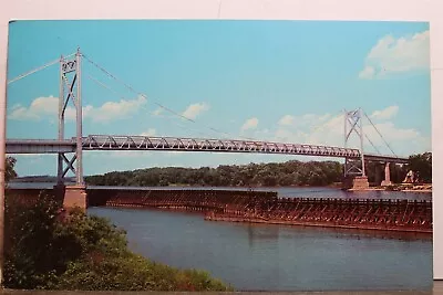 Iowa IA Clinton Mississippi River Gateway Bridge Postcard Old Vintage Card View • $0.50