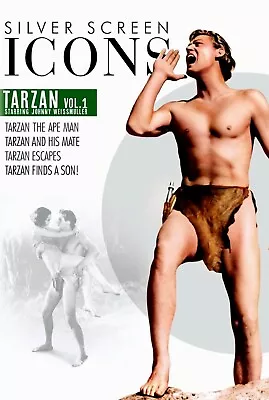 Tarzan Vol 1  - 4 Movie Set - Johnny Weissmuller  Maureen O'Sullivan - New DVD • $10.92