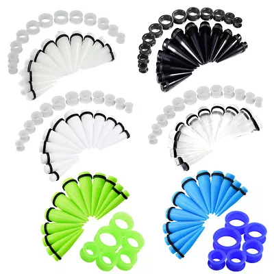 24PCS BIG GAUGES Stretching KIT Acrylic Tapers Thick Silicone Tunnels 00G-20mm • $11.99