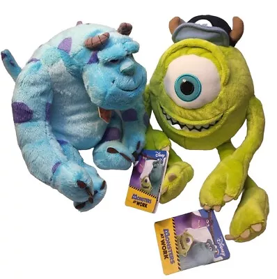 New Disney Monster At Work 25cm Plush Mike & Sulley Figures Monsters Inc • £14.95