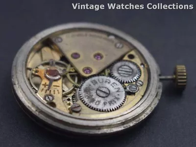 Buren- Winding Non Working Watch Movement For Parts & Repair O-18349 • $59.49