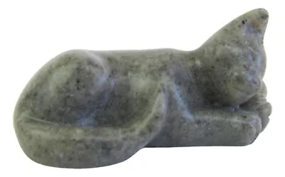 Quintessence Miniature Stone/Resin Cat Figurine - Mini Smudge - Grey • $11.90