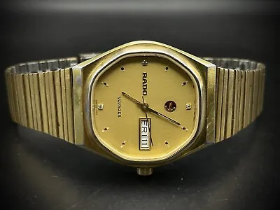 Vintage Watch Rado All Gold Voyager 35mm Automatic Mens Watch Swiss Made • £199.99