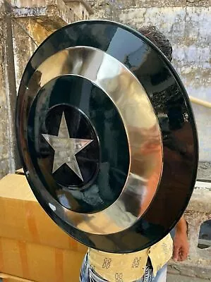 Medieval Black Captain America Shield Winter Soldier MARVEL Prop Cosplay • $197.70