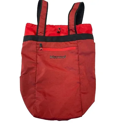 Marmot Hiking Rucksack Backpack Red Polyester Shoulder Adjustable Straps • $29.95