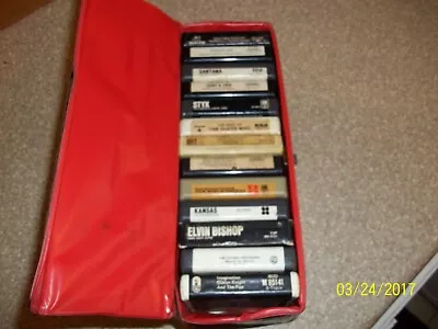 Lot Of 13 8-Track Tapes W/Storage Case Classic Rock - Untested • $9.99