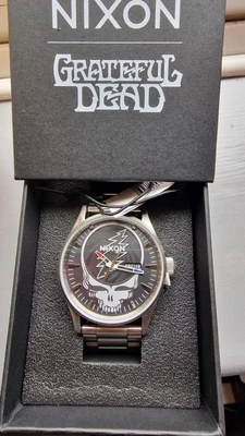 £200 • Buy Nixon Grateful Dead Collab Sentry Stainless Steel Wrist Watch, Box, Extra Links 