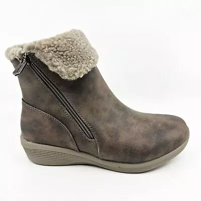 Skechers Arya New Rumor Taupe Womens Faux Fur Comfort Boots • $49.95