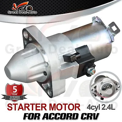 Starter Motor For Honda Accord EURO CL CM CP CR CU 2.4L K24A4 CRV RD RE RM NEW • $105.30