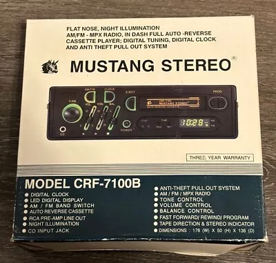 Vintage Mustang AM/FM/MPX Radio Cassette Car Stereo  CRF-7100B • $140