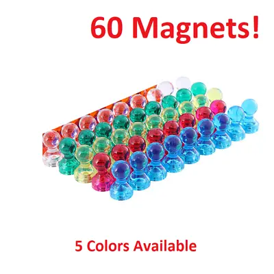 60 Pieces - 5 Colors Heavy Duty Strong Magnetic Push Pins Free Shipping From USA • $9.49