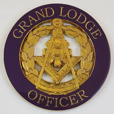 Auto Emblem Grand Lodge Officer Metal Enamel (SCA-1018) Masonic Freemason Mason • $9.99