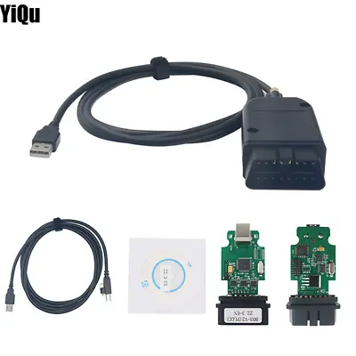 $34.55 • Buy For VAG COM 23.3 OBD2 Scanner HEX V2 USB 22.9 With ATMEGA162+16V8+FT232RQ Chip