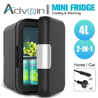 $59.90 • Buy Advwin 4L Portable Mini Fridge Home Car Cooler & Warmer Small Drinks Bar Fridge