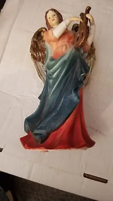 O Well Handpainted Porcelain Nativity Angel Musician Instrument Figurine 10.25   • £19.27