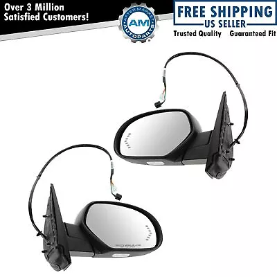 Mirrors Power Heated Signal Puddle Pair Set For Chevy GMC Pickup SUV • $184.87