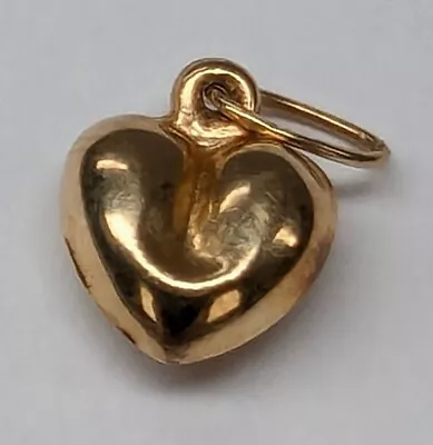 14K Gold Heart PENDANT CHARM Vintage 60s • $42.49