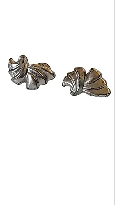 Vintage Silver Tone Clip-on Earrings Signed Monet • $9.99