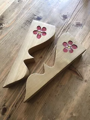 £27.50 • Buy Lovely Wooden Corbels Shelf Supports Brackets Unique Pine Waxed  240 X 85 X 45