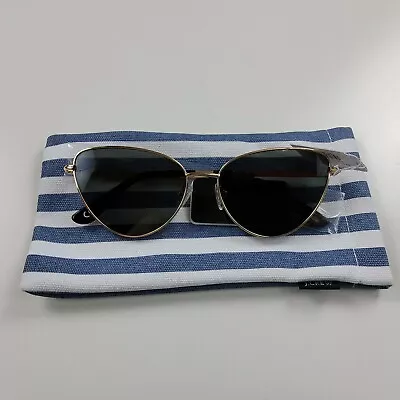 J.Crew Apollo Cat's Eye Wire Sunglasses Gold Forest With Pouch Case • $44.99