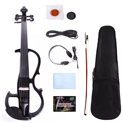 5 String Electric Viola 16 Inch Full Size Solid Wood Free Case Bow Ebony Parts • $226.59