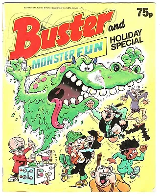 £3 • Buy Buster & Monster Fun 1989 Summer Holiday Special Comic Chalky Gums Faceache